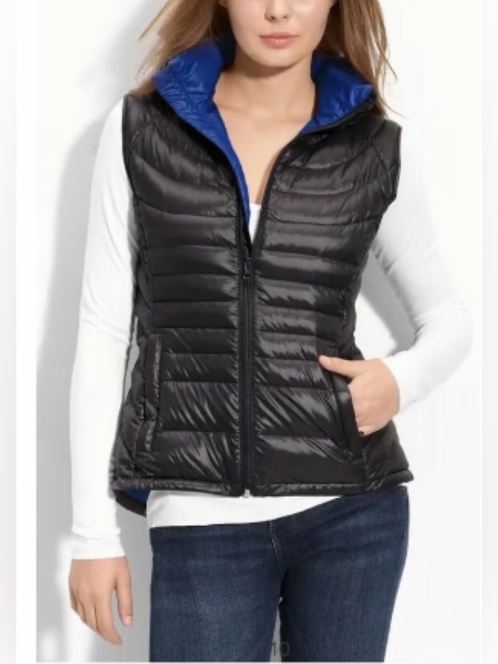 Bernardo PACKABLE Vest Black Down filled Puffer sz L